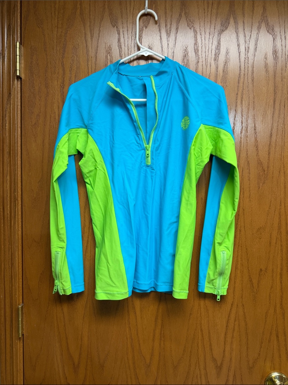Rip Curl Blue & Lime Women's Long-Sleeve Rash Guard